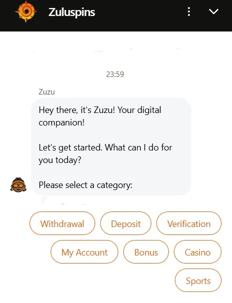 ZuluSpins Casino Customer Support